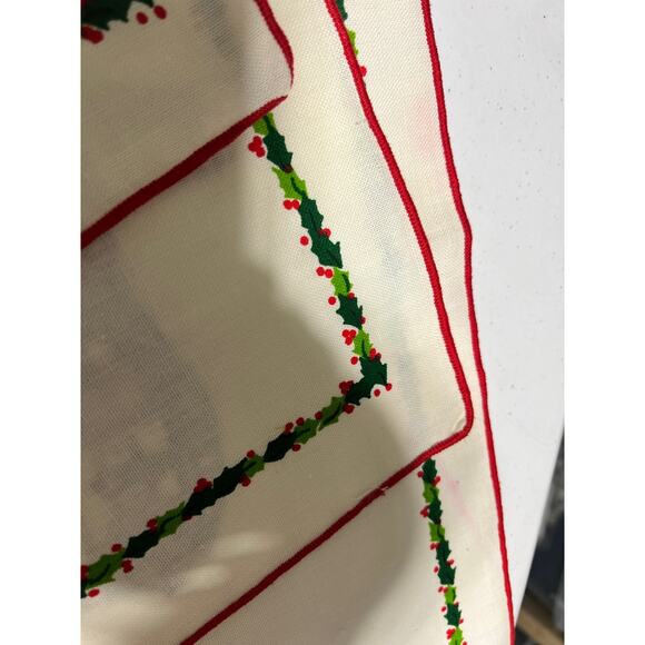 Vintage Christmas House Brownstone Cloth  Napkins - Picture 4 of 6